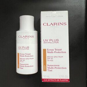 Clarins UV Plus Anti Pollution Antioxidant Tinted Face Sunscreen SPF 50, 1.7OZ